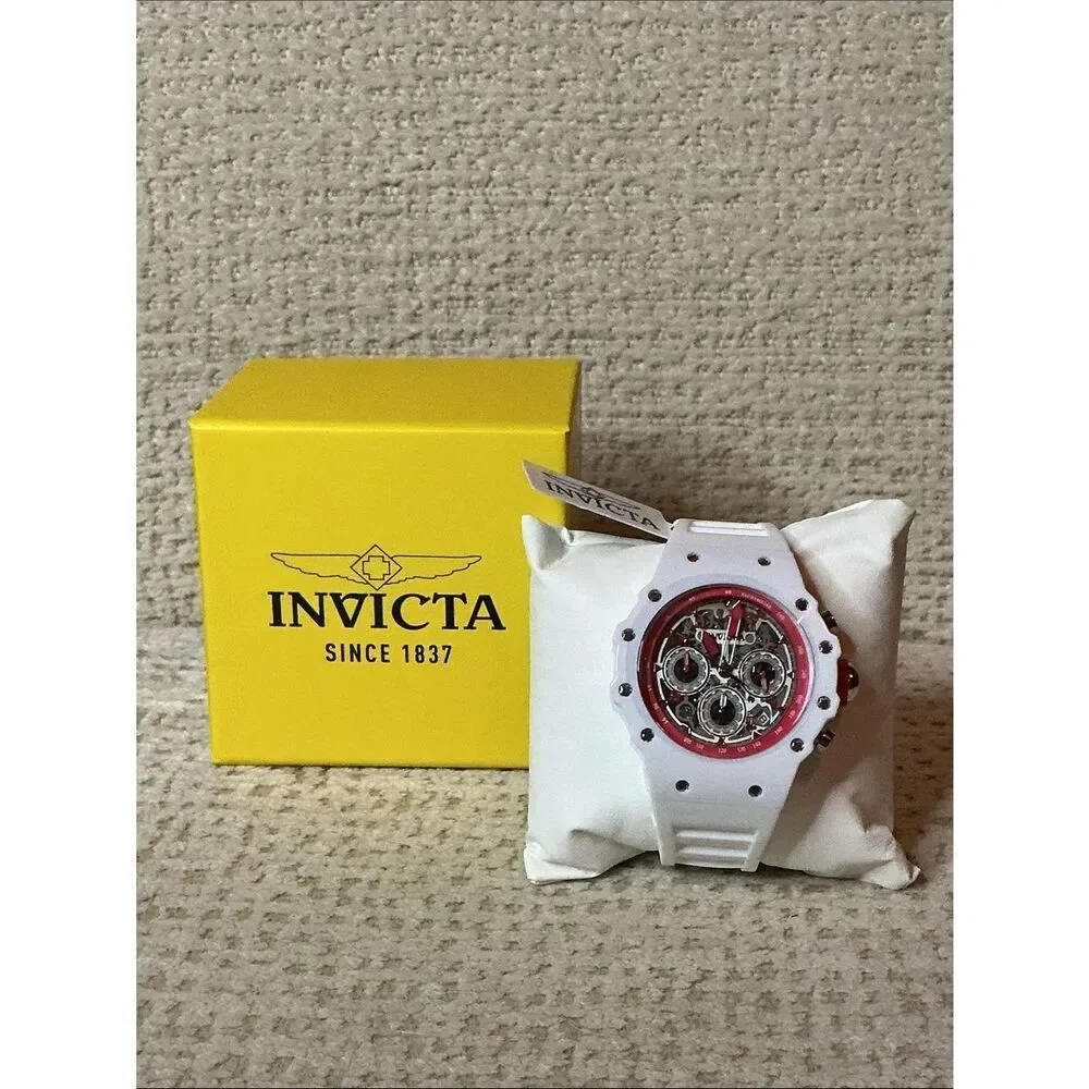 Invicta White and Red Sport Chronograph Men's Watch 69660
